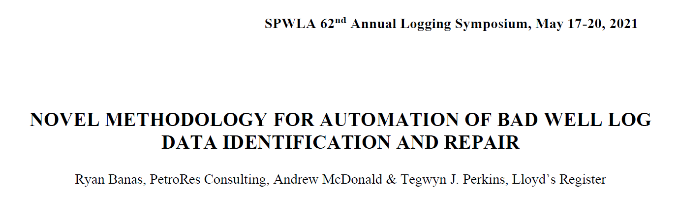 Automated Well Log Editor SPWLA Paper